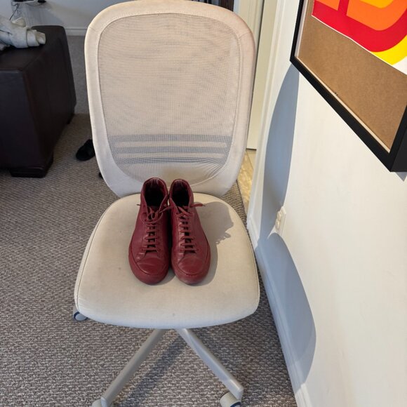 Common Projects Burgundy Achilles Mid Size 44 (Made in Italy) - Picture 4 of 11